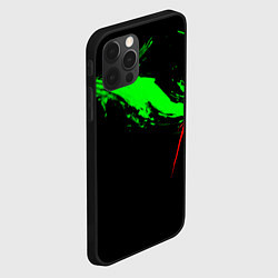 Чехол для iPhone 12 Pro Max Color black green red, цвет: 3D-черный — фото 2