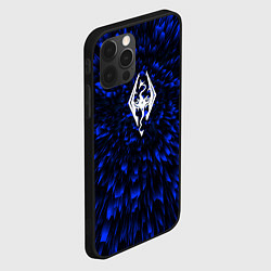 Чехол для iPhone 12 Pro Max Skyrim blue energy, цвет: 3D-черный — фото 2