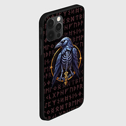 Чехол для iPhone 12 Pro Max Ворон и руны, цвет: 3D-черный — фото 2