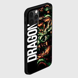 Чехол для iPhone 12 Pro Max Татуировка дракона ирезуми, цвет: 3D-черный — фото 2