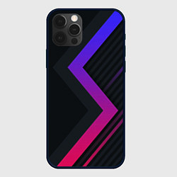 Чехол для iPhone 12 Pro Max Color black line, цвет: 3D-черный