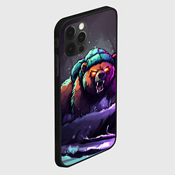 Чехол для iPhone 12 Pro Max Злой русский медведь в лесу, цвет: 3D-черный — фото 2