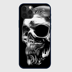 Чехол для iPhone 12 Pro Max Стилизованный череп, цвет: 3D-черный
