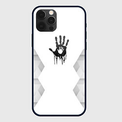 Чехол для iPhone 12 Pro Max Death Stranding white poly, цвет: 3D-черный