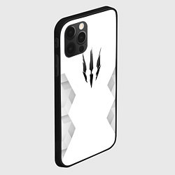 Чехол для iPhone 12 Pro Max The Witcher white poly, цвет: 3D-черный — фото 2