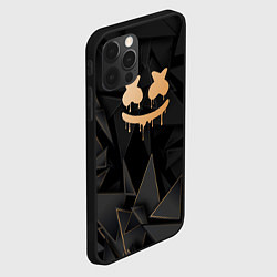 Чехол для iPhone 12 Pro Max Marshmello golden poly, цвет: 3D-черный — фото 2