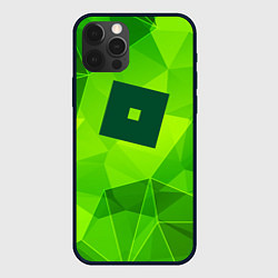 Чехол для iPhone 12 Pro Max Roblox green poly, цвет: 3D-черный
