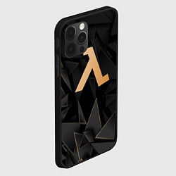 Чехол для iPhone 12 Pro Max Half-Life golden poly, цвет: 3D-черный — фото 2