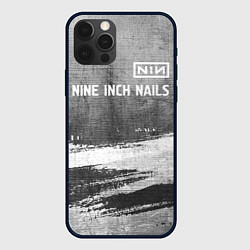 Чехол iPhone 12 Pro Max Nine Inch Nails - grey gradient посередине
