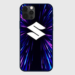 Чехол для iPhone 12 Pro Max Suzuki neon energy, цвет: 3D-черный