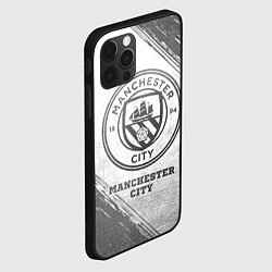 Чехол для iPhone 12 Pro Max Manchester City - white gradient, цвет: 3D-черный — фото 2