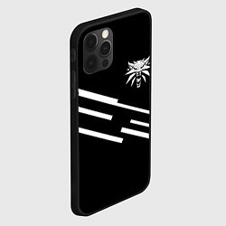 Чехол для iPhone 12 Pro Max Ведьмак лого геометрия, цвет: 3D-черный — фото 2