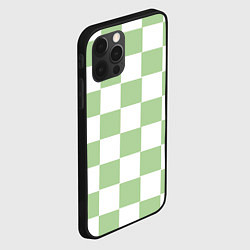 Чехол для iPhone 12 Pro Max Квадраты зелёные, цвет: 3D-черный — фото 2