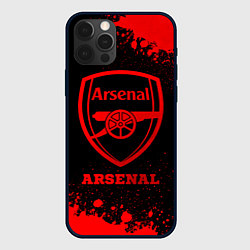 Чехол для iPhone 12 Pro Max Arsenal - red gradient, цвет: 3D-черный