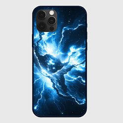 Чехол для iPhone 12 Pro Max Бело-синяя туманность, цвет: 3D-черный