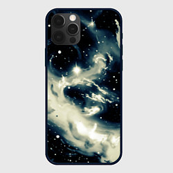 Чехол для iPhone 12 Pro Max Космический абстрактный чёрно-синий, цвет: 3D-черный