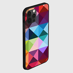 Чехол для iPhone 12 Pro Max Цветные квадраты, цвет: 3D-черный — фото 2
