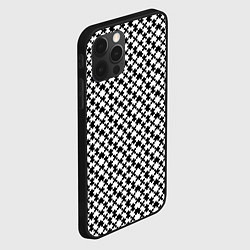 Чехол для iPhone 12 Pro Max Пазлы черно белый паттерн, цвет: 3D-черный — фото 2