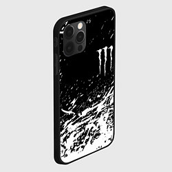 Чехол для iPhone 12 Pro Max Monster energy белые краски, цвет: 3D-черный — фото 2