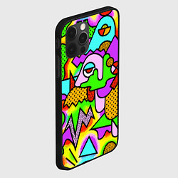 Чехол для iPhone 12 Pro Max Абстрактный цветной паттерн, цвет: 3D-черный — фото 2