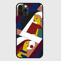 Чехол для iPhone 12 Pro Max Стиль пикассо рисунок, цвет: 3D-черный
