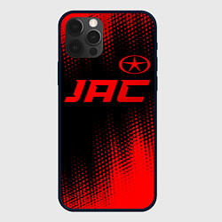 Чехол для iPhone 12 Pro Max JAC - red gradient посередине, цвет: 3D-черный