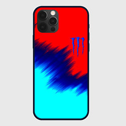Чехол для iPhone 12 Pro Max Monster energy краски штрихи, цвет: 3D-черный