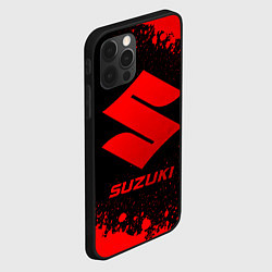 Чехол для iPhone 12 Pro Max Suzuki - red gradient, цвет: 3D-черный — фото 2
