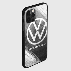 Чехол для iPhone 12 Pro Max Volkswagen - grey gradient, цвет: 3D-черный — фото 2