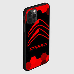 Чехол для iPhone 12 Pro Max Citroen - red gradient, цвет: 3D-черный — фото 2