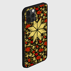 Чехол для iPhone 12 Pro Max Алатырь в русском традиционном узоре, цвет: 3D-черный — фото 2
