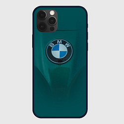 Чехол для iPhone 12 Pro Max Логотип BMW на зелёном фоне, цвет: 3D-черный