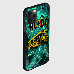 Чехол для iPhone 12 Pro Max Автобус ACDC в молнии, цвет: 3D-черный — фото 2