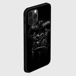 Чехол для iPhone 12 Pro Max Gorilla face in the dark, цвет: 3D-черный — фото 2
