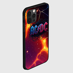 Чехол для iPhone 12 Pro Max ACDC логотип в градиенте, цвет: 3D-черный — фото 2