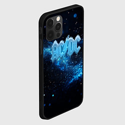 Чехол для iPhone 12 Pro Max ACDC ледяной логотип, цвет: 3D-черный — фото 2