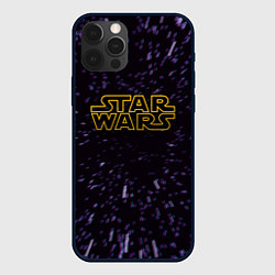 Чехол для iPhone 12 Pro Max Звёздные войны гиперпрыжок глитч, цвет: 3D-черный