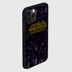 Чехол для iPhone 12 Pro Max Звёздные войны гиперпрыжок глитч, цвет: 3D-черный — фото 2