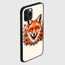 Чехол для iPhone 12 Pro Max Japanese fox in flowers, цвет: 3D-черный — фото 2