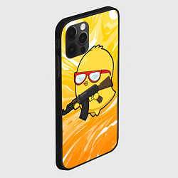 Чехол для iPhone 12 Pro Max Курица и автомат, цвет: 3D-черный — фото 2