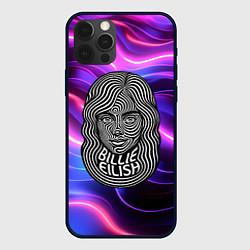 Чехол для iPhone 12 Pro Max Портрет Билли Айлиш из линий, цвет: 3D-черный