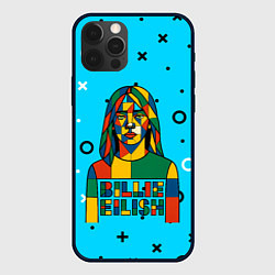 Чехол для iPhone 12 Pro Max Билли Айлиш из разноцветной мозаики, цвет: 3D-черный