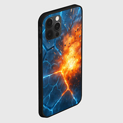 Чехол для iPhone 12 Pro Max Взрыв из объемных плит, цвет: 3D-черный — фото 2