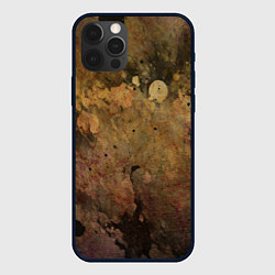Чехол для iPhone 12 Pro Max Абстракция - dark pink paint spill, цвет: 3D-черный