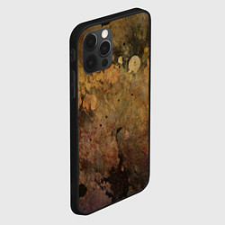 Чехол для iPhone 12 Pro Max Абстракция - dark pink paint spill, цвет: 3D-черный — фото 2