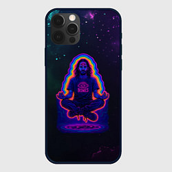Чехол для iPhone 12 Pro Max Bones медитация в космосе, цвет: 3D-черный