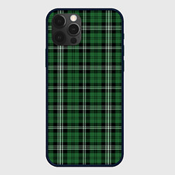 Чехол для iPhone 12 Pro Max Checkered green, цвет: 3D-черный