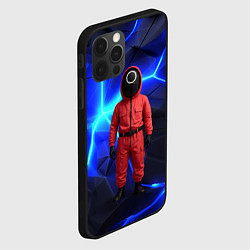 Чехол для iPhone 12 Pro Max Игра в кальмара страж треугольник, цвет: 3D-черный — фото 2