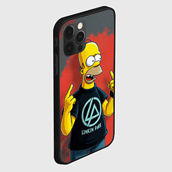 Чехол для iPhone 12 Pro Max Гомер в футболке Linkin Park, цвет: 3D-черный — фото 2