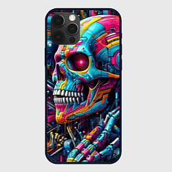 Чехол для iPhone 12 Pro Max Cyber skull - pattern, цвет: 3D-черный